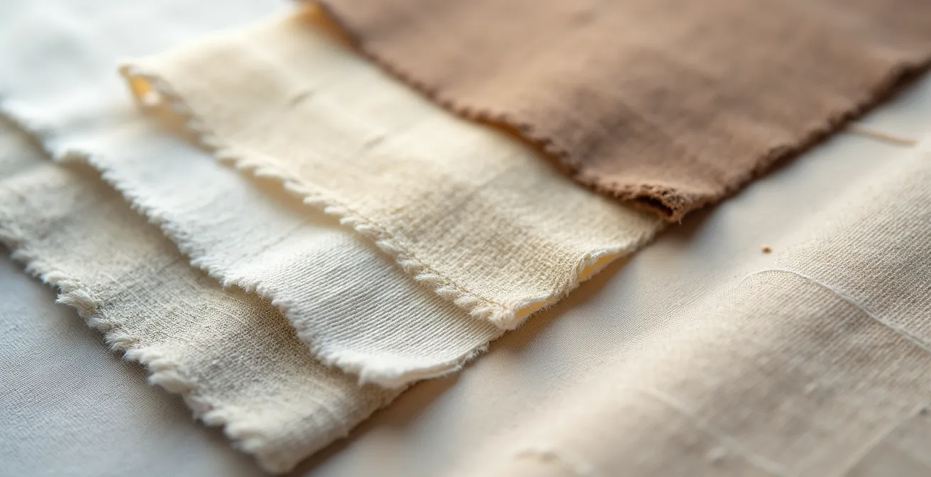 Vue macro détaillée de différentes fibres textiles naturelles