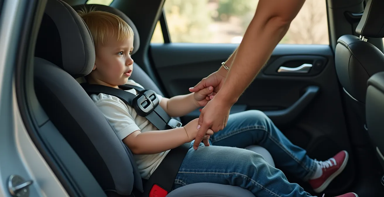 Installation sécurisée d'un siège auto dos à la route dans une voiture familiale
